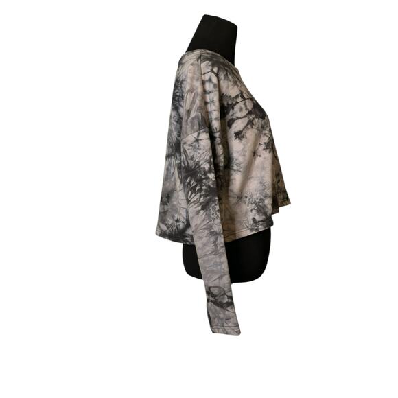 ZELLA gray black tie dye cropped sweatshirt size Small - Picture 12 of 14